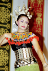 Malaysia - Sarawak (Borneo) - Sarawak Cultural Village: Dayak / Iban dancer (photo by Rod Eime)