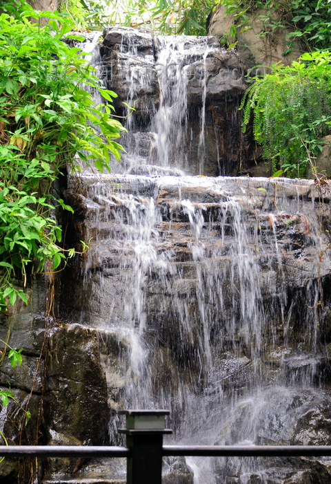 mal27: Kuala Lumpur, Malaysia: waterfall and rainforest - Jungle boardwalk at Kuala Lumpur International Airport (KLIA), Satellite terminal A - Sepang, Selangor - photo by M.Torres - (c) Travel-Images.com - Stock Photography agency - Image Bank