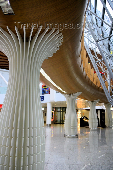 mal29: Kuala Lumpur, Malaysia: interior architecture, columns and walkway, Kuala Lumpur International Airport (KLIA), Satellite terminal A - Sepang, Selangor - photo by M.Torres - (c) Travel-Images.com - Stock Photography agency - Image Bank