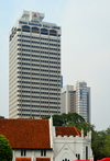 Kuala Lumpur, Malaysia: City Hall (DBKL), CIMB Bank,  Employees' Provident Fund (KWSP) and St Mary's Anglican Cathedral - photo by M.Torres