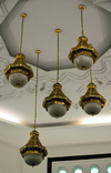 Kuala Lumpur, Malaysia: Jamek Mosque - copper lanterns - photo by M.Torres