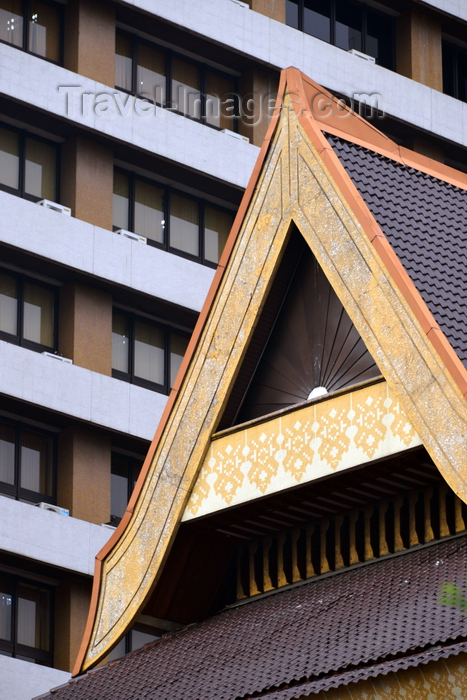 mal354: Kuala Lumpur, Malaysia: gable of the Menara Bumiputra smaller block, in traditional Malay house style - photo by M.Torres - (c) Travel-Images.com - Stock Photography agency - Image Bank