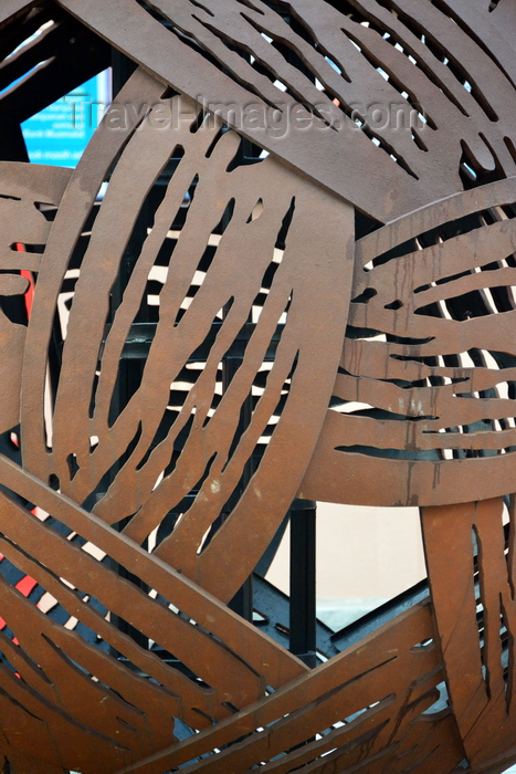 mal355: Kuala Lumpur; Malaysia: interlaced metal sphere - sculpture by the Menara Bumi - photo by M.Torres - (c) Travel-Images.com - Stock Photography agency - Image Bank