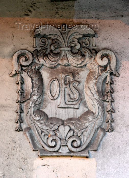 mal360: Kuala Lumpur, Malaysia: monogram 'OES' and year 1932 on a Chinatown façade - photo by M.Torres - (c) Travel-Images.com - Stock Photography agency - Image Bank