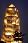 Kuala Lumpur, Malaysia: Public Bank tower at night - PSP Akitek architects - photo by M.Torres
