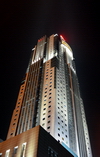 Kuala Lumpur; Malaysia: AmBank tower at night - Kampung Baru - photo by M.Torres