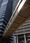 Kuala Lumpur, Malaysia: pedestrian skywalk from the Central Station, over Jalan Stesen Sentral, to the CIMB Bank tower - photo by M.Torres