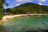 Perhentian Island, Terengganu, Malaysia: Coral Bay - tropical bay with boats and white sand beach - photo by S.Egeberg