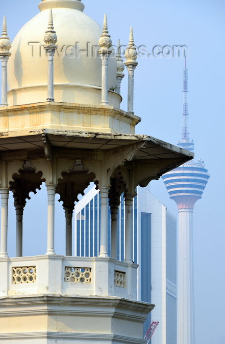 mal88: Kuala Lumpur, Malaysia: colonial railway station tower - KL Tower and Maybank in the background, Jalan Sultan Hishamuddin, former Victory Avenue - photo by M.Torres - (c) Travel-Images.com - Stock Photography agency - Image Bank