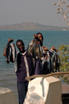 Senga Bay, Lake Nyasa, Central region, Malawi: fishermen offer the day's catch - cichlid - photo by D.Davie