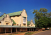 Zomba, Malawi: MBC - Malawi Broadcasting Corporation, Zomba Studio - facade of an old and dilapidated public building, former National Statistics Office - photo by M.Torres