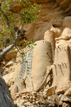 Mali - Dogon country - ceremonial house under the cliff - photo by E.Andersen