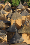 Bandiagara Escarpment, Dogon country, Mopti region, Mali: Songo village - thatched huts used as granaries - photo by J.Pemberton