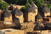 Bandiagara Escarpment, Dogon country, Mopti region, Mali: Songo village - Dogon granaries with fake windows to look like miniature buildings - photo by J.Pemberton