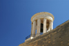 Malta: Valleta - Siege Bell Monument - Inaugurated in 1992 by Queen Elizabeth II, Memorial to the dead of World War II. The bell is rung at mid-day, each day (photo by A.Ferrari)