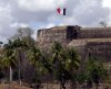 Antilles - Caribbean - Martinique / Martinica: Fort de France / FDF: le tricoleur over the fort (photographer: R.Ziff)