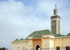 Nouakchott, Mauritania: Moroccan Mosque - minaret and green roofs - inspired in the Koutoubia in Marrakesh - Mosque Marocaine - photo by M.Torres