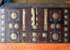 Nouakchott, Mauritania: traditional wooden chest with ornate brass fittings - Mauritanian handicraft - photo by M.Torres