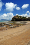 Dzaoudzi, Petite-Terre, Mayotte: Far beach and 'le Rocher' - Boulevard des Crabes - photo by M.Torres