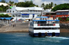 Dzaoudzi, Petite-Terre, Mayotte: ferry - stern of the Salama Djema IV - quai Issoufali - embarcadre de la barge - photo by M.Torres