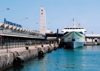 Melilla: sea terminal - ferry to Malaga - harbour / Puerto de Melilla - Trasmediterranea - Almudaina - photo by M.Torres