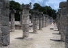 Mexico - Chichn Itza (Yucatn): warriors palace / Palacio de los Guerreros - columns (photo by Angel Hernndez)