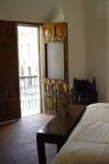 Mexico - Oaxaca de Juarz: colonial style hotel room (photo by A.Caudron)