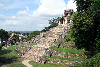 Mexico - Chiapas - Palenque (Chiapas): Mayan Ruins - Templo de la Cruz - Temple of the Cross - step pyramid - Unesco world heritage site (photo by A.Caudron)