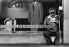 Mexico City: High Life and blind  beggar - the black and white of Mexican life - photo by Y.Baby