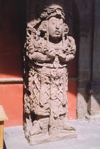 Mexico City: Aztec statue - ruins of Tenochtitlan / ruinas de Tenochtitlan - photo by M.Torres