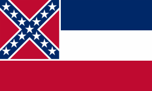 Mississippi state flag - United States of America / Estados Unidos / Etats Unis / EE.UU / EUA / USA-