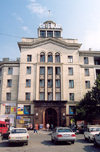Chisinau / Kishinev, Moldova: hotel Chisinau - architect Robert Kurts - Negruzzi blvd, Piata Libertatii - photo by M.Torres