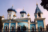 Chisinau / Kishinev, Moldova: Church of St. Teodor Tiron - Ciuflea - All Saints Church - spires - A.Mateevici Street - photo by M.Torres