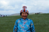 Ulan Bator / Ulaanbaatar, Mongolia: Naadam festival - Mongolian woman - horse races - Hui Doloon Khutag - photo by A.Ferrari