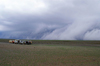 Gobi desert, southern Mongolia, mngovi province: storm clouds in the desert - photo by A.Ferrari