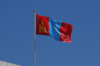 Ulan Bator / Ulaanbaatar, Mongolia: Mongolian flag on Sukhbaatar square - photo by A.Ferrari