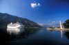 Montenegro - Kotor: cruise-ship leaving - photo by D.Forman