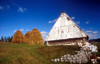 Northern Montenegro: house and haystacks - rural scene - photo by D.Forman