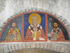 Montenegro - Crna Gora - Cetinje: fresco at the Bogorodicin Orthodox Monastery - Saint Paul, triptych - photo by J.Kaman
