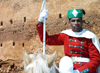 Morocco / Maroc - Rabat: mausoleum of Mohammed V - mounted guard (photo by J.Kaman)