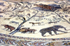 Morocco / Maroc - Volubilis: Roman mosaic - African fauna - Unesco world heritage site - photo by G.Frysinger