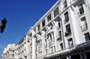 Casablanca / Dar Beda, Morocco: white faade - art deco architecture - Blvd Mohammed V - photo by M.Torres
