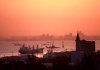 Mozambique / Moambique - Maputo / Loureno Marques: the harbour at sunset / o porto ao pr do sol - photo by F.Rigaud