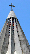 Mozambique / Moambique - Maputo / Loureno Marques / MPM : Church of Santo Antonio de Polana - the orange squeezer - Kwame Nkrumah street / igreja de Santo Antonio de Polana - o espremedor de laranjas (rua Kwame Nkrumah, antiga rua de Nevala) arquitecto: Nuno Craveiro Lopes - photo by G.Frysinger