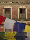 Nepal - Kathmandu: prayer flags near Boudha Nath Stupa - photo by M.Samper