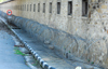 Pokhara, Nepal: razor wire around the garrison walls - photo by E.Petitalot