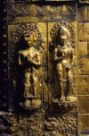 Kathmandu, Nepal: brass relief of the Buddha of wisdom with a Bodhisattva - photo by W.Allgwer