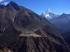 Nepal - Phortse: the Sherpa village and mount Ama Dablam - Khumbu region - Sagamartha National Park - Everest Base Camp trek - photo by M.Samper