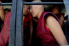 Kathmandu, Nepal: Tibetan nuns taking a seat on a bus - photo by G.Koelman