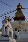 Kathmandu, Nepal: Buddhist - Boudhanath Stupa - elephant - photo by G.Koelman